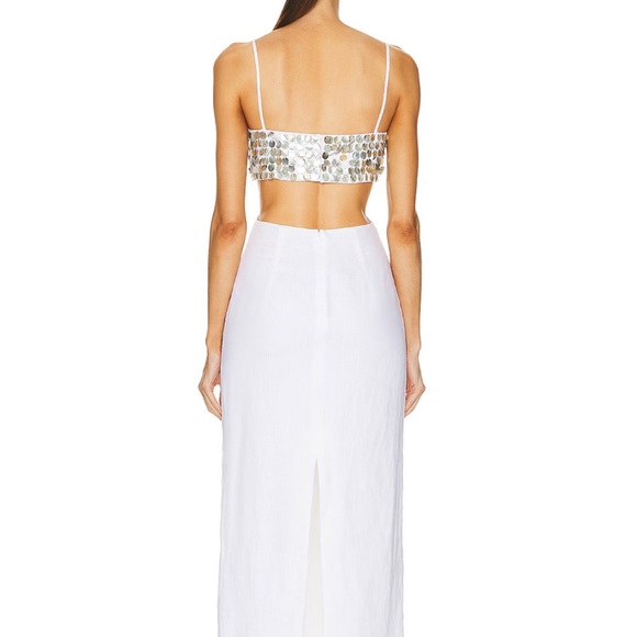 STAUD LINEN AND SHELL JADA DRESS SIZE 4: BRAND NEW WITH TAGS - Picture 3 of 4